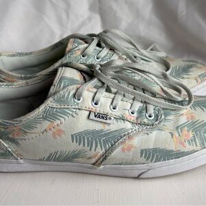 Vans Women's Tropical “Aloha” Canvas Sneakers - Mint Green W8.5